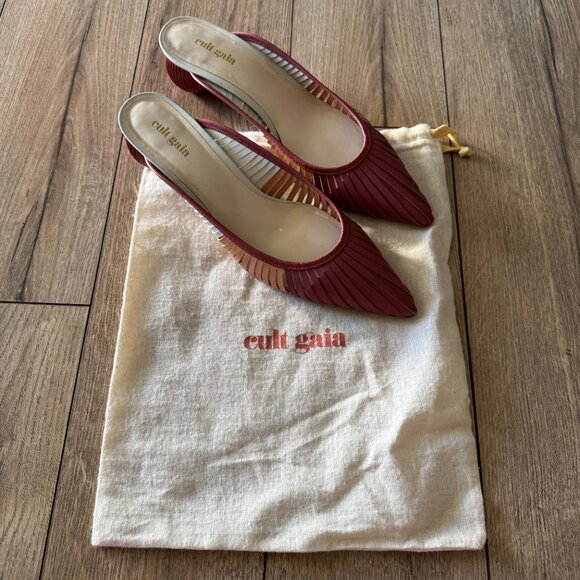 Cult Gaia Alia Mule in Pink & Tan - Picture 6 of 7